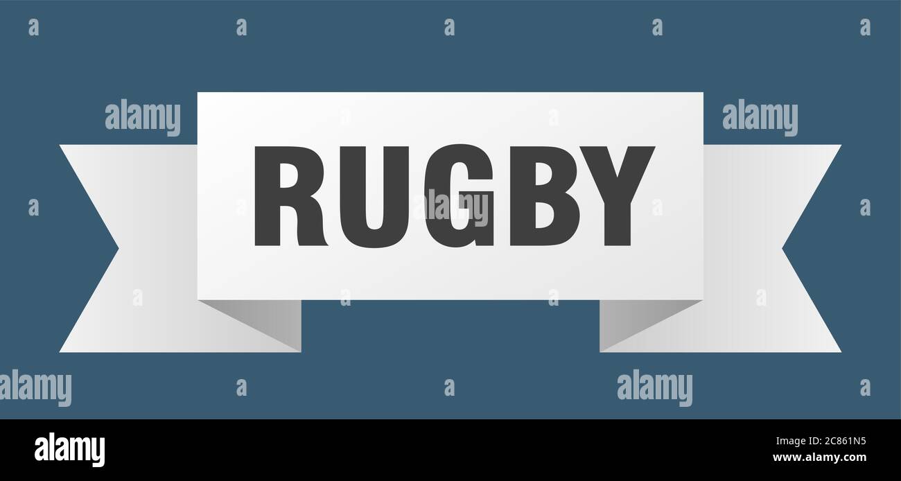 rugby ribbon. rugby paper band banner sign Stock Vector Image & Art Alamy