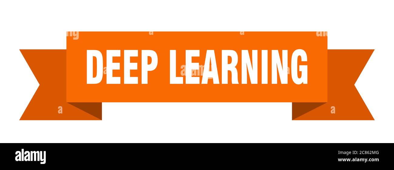 deep learning ribbon. deep learning paper band banner sign Stock Vector ...