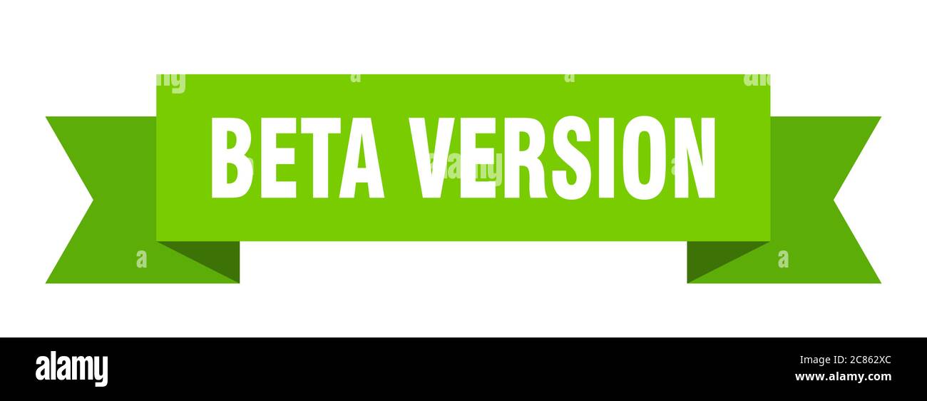 beta version ribbon. beta version paper band banner sign Stock Vector