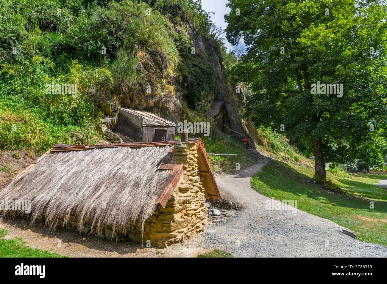 Historic Chinese Settlement district, Arrowtown, New Zealand Stock Photo