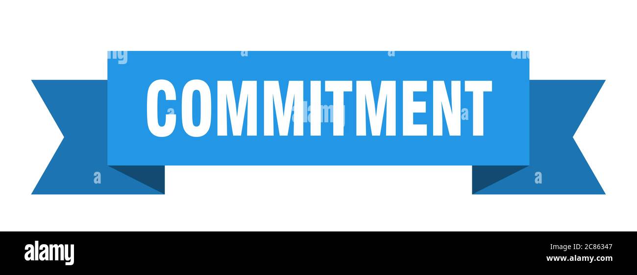 commitment ribbon. commitment paper band banner sign Stock Vector