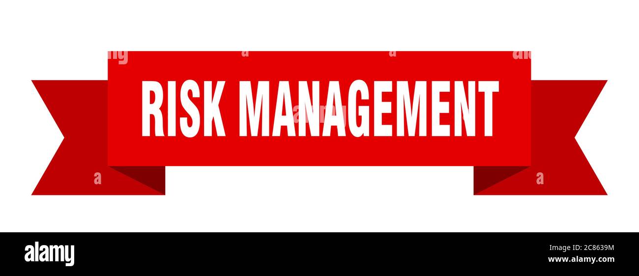 risk management ribbon. risk management paper band banner sign Stock ...