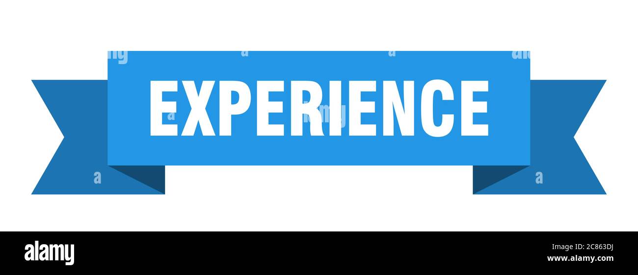 experience ribbon. experience paper band banner sign Stock Vector Image ...