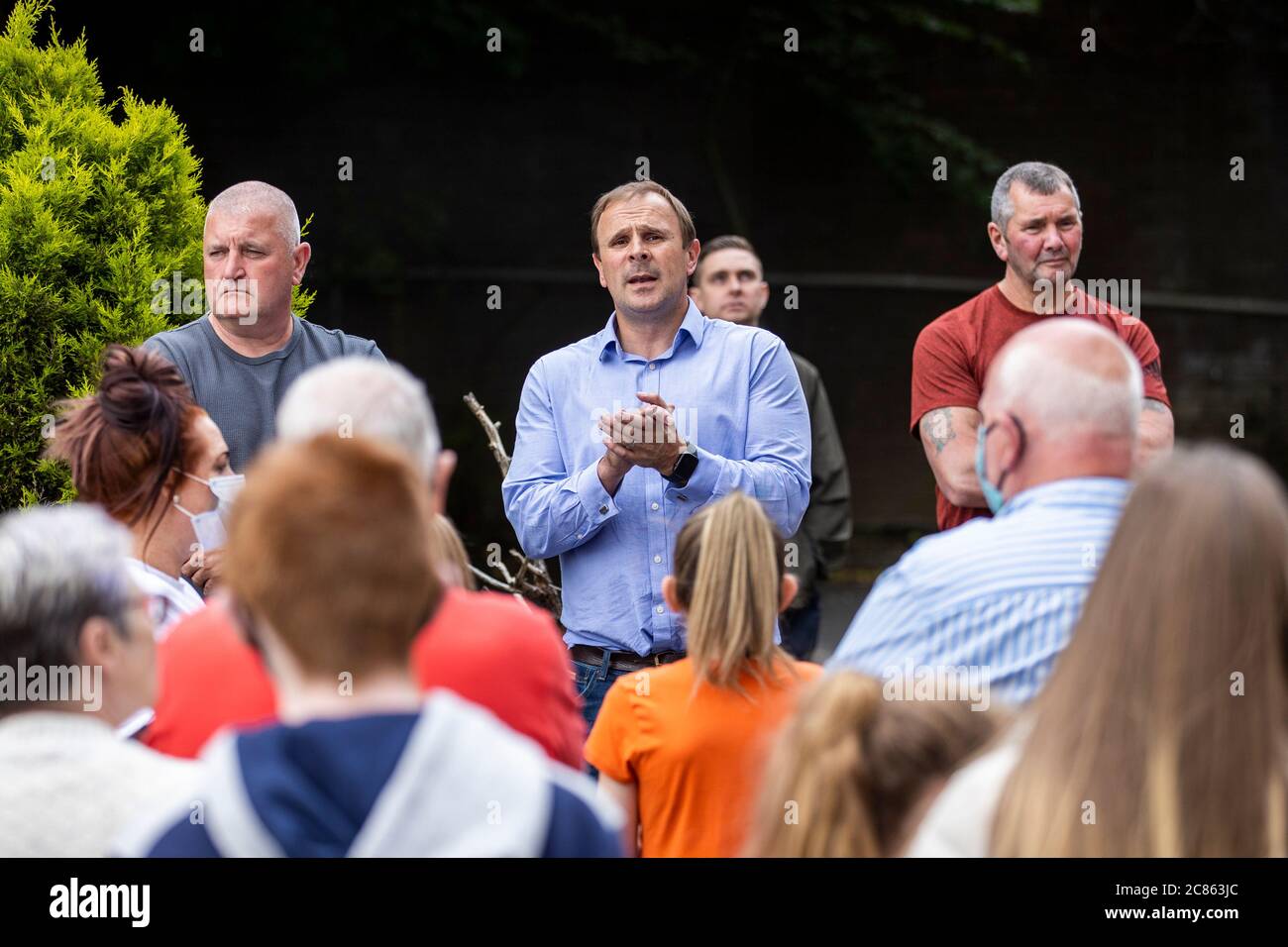 Residents from the woodvale area of north belfast hires stock