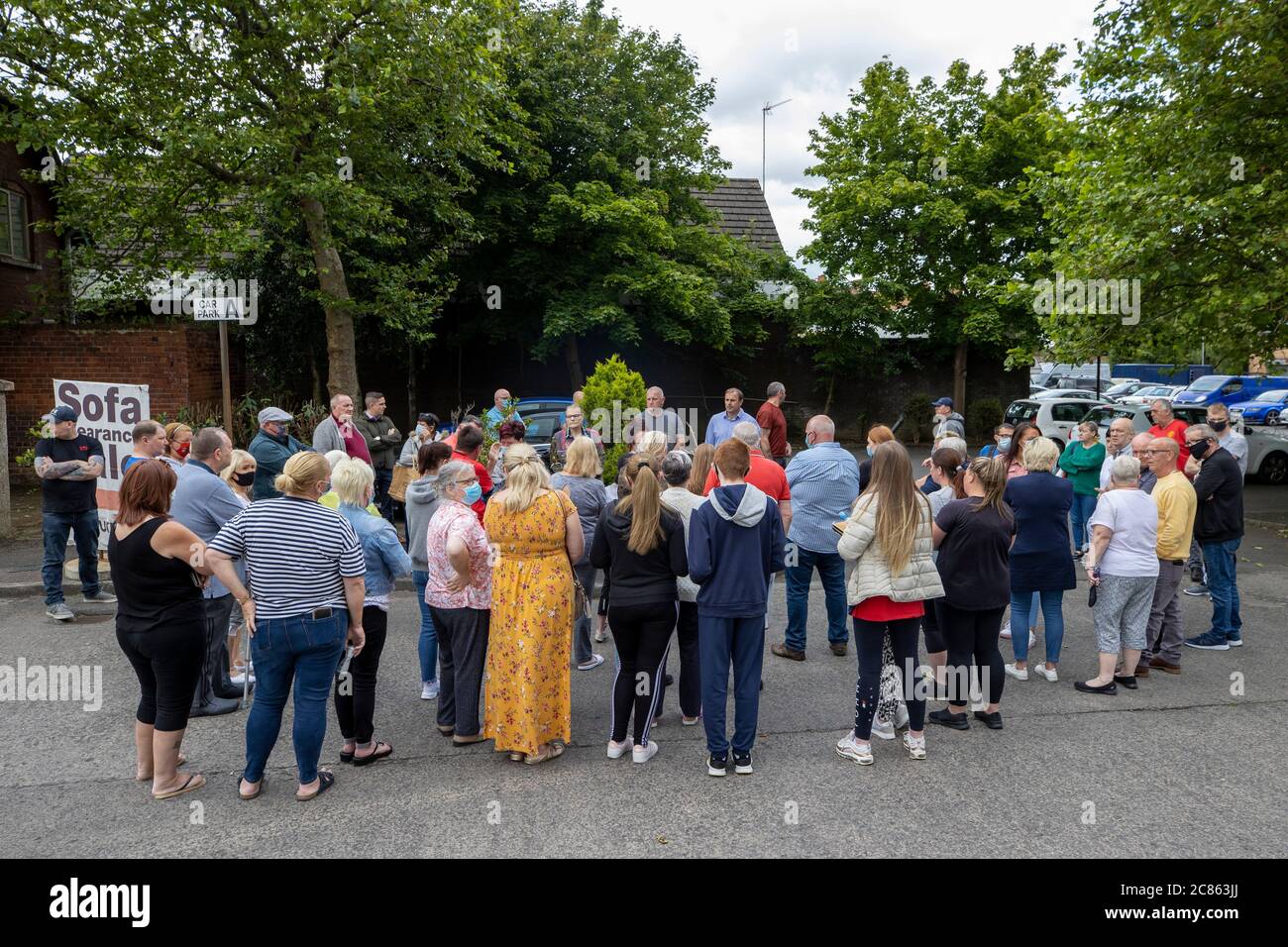Residents from the woodvale area of north belfast hires stock