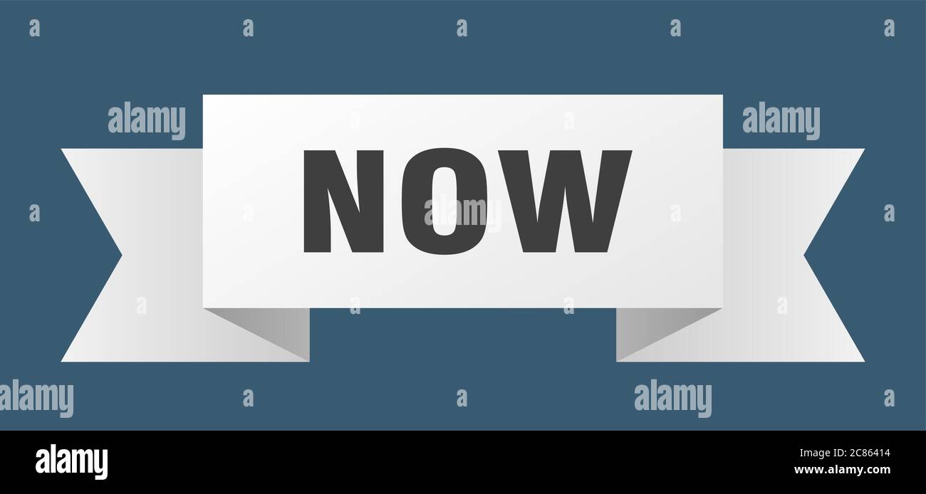 Now ribbon paper band Stock Vector Images - Alamy