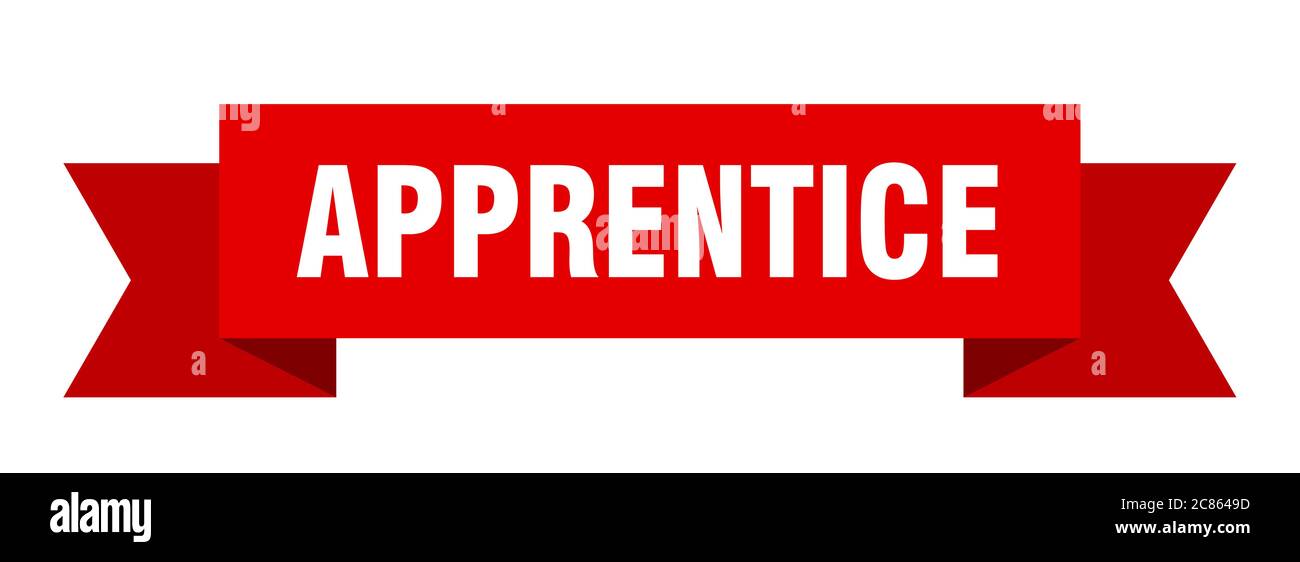 apprentice ribbon. apprentice paper band banner sign Stock Vector