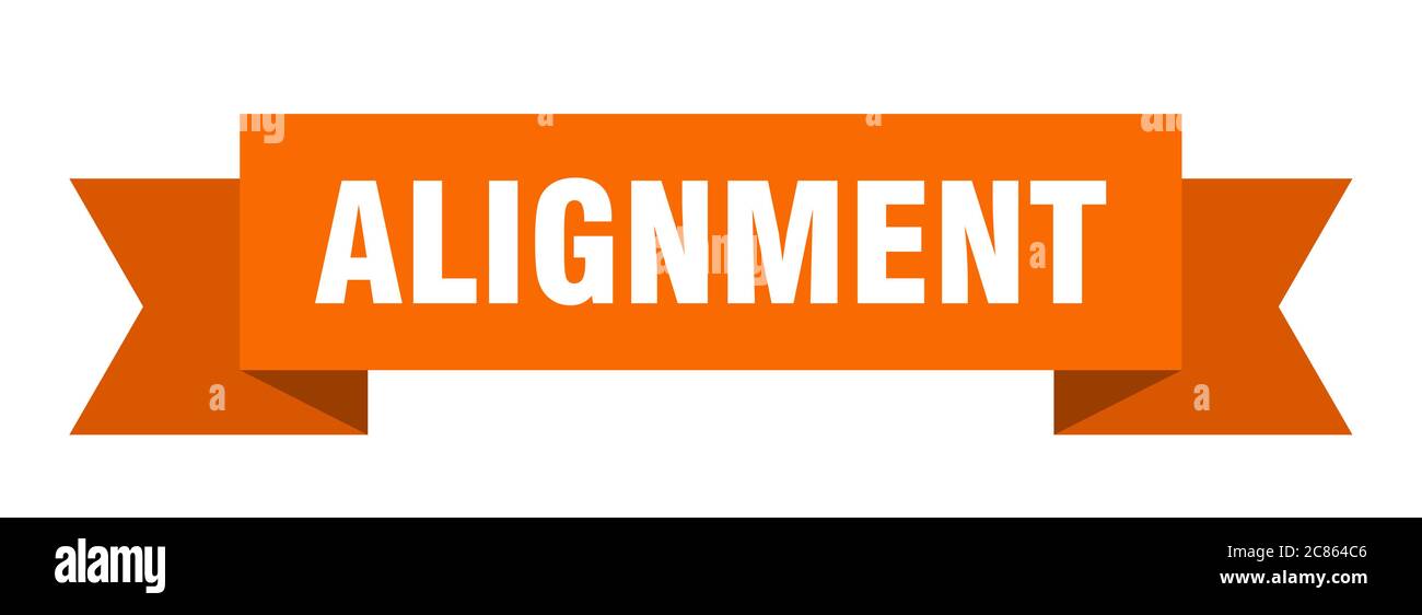 alignment ribbon. alignment paper band banner sign Stock Vector Image ...