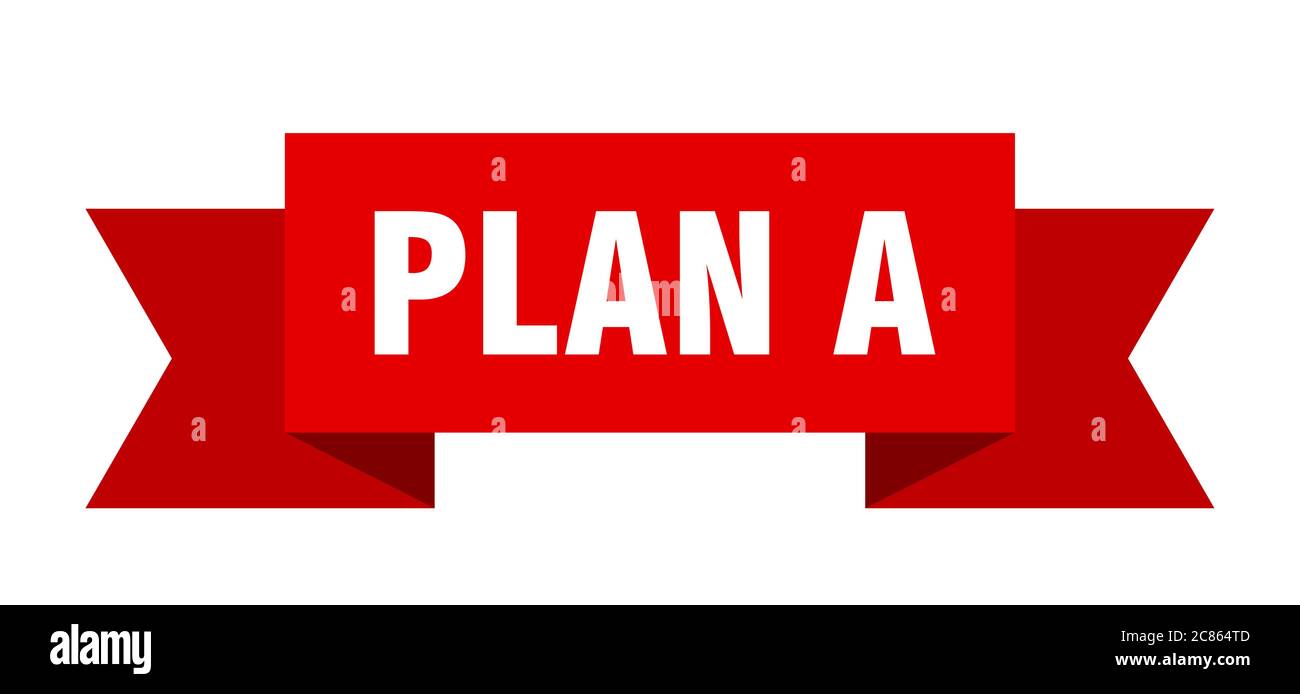 Plan A Sign plan a ribbon. plan a paper band banner sign Stock Vector Image & Art ...