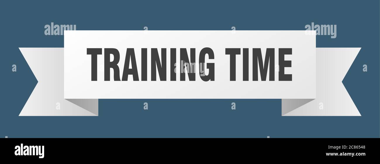 In Training Ribbon Examples training time ribbon. training time paper band banner sign Stock Vector ...