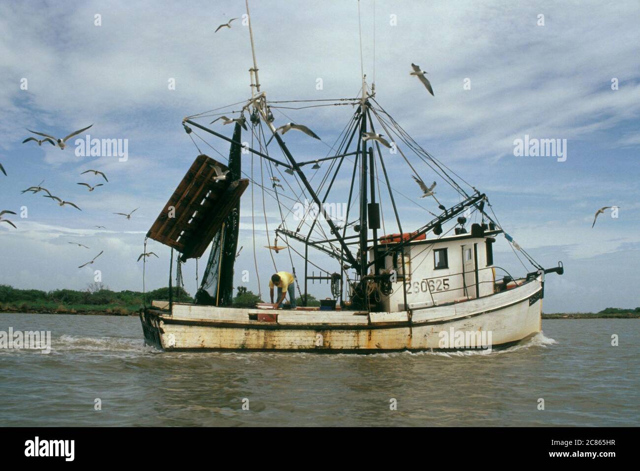 Shrimp boat on Intracoastal Waterway near Corpus Christi, Texas. 2005 ©Bob Daemmrich Stock Photo