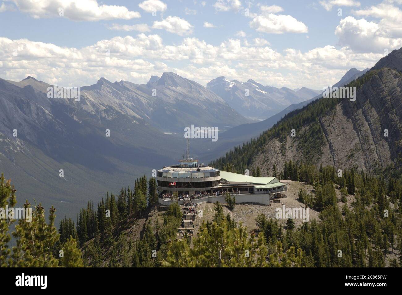 Banff, Alberta Canada August, 2005: Visitors center on Sulphur Mountain in  Banff National Park in the Canadian Rockies is immensely popular with  tourists in the summertime. ©Bob Daemmrich Stock Photo - Alamy