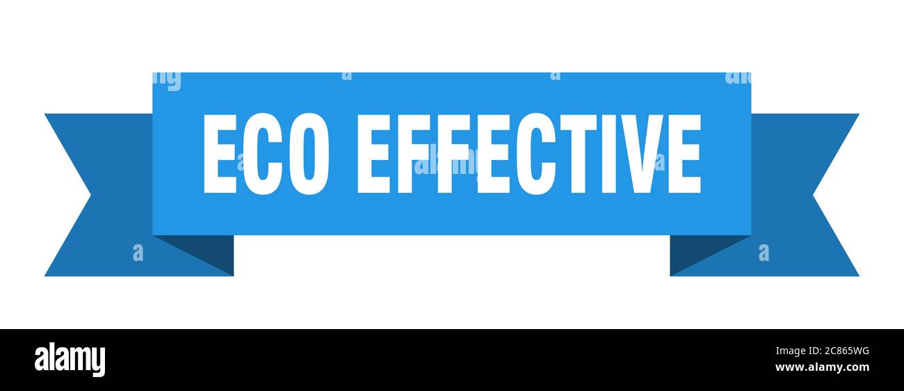 eco effective ribbon. eco effective paper band banner sign Stock Vector ...