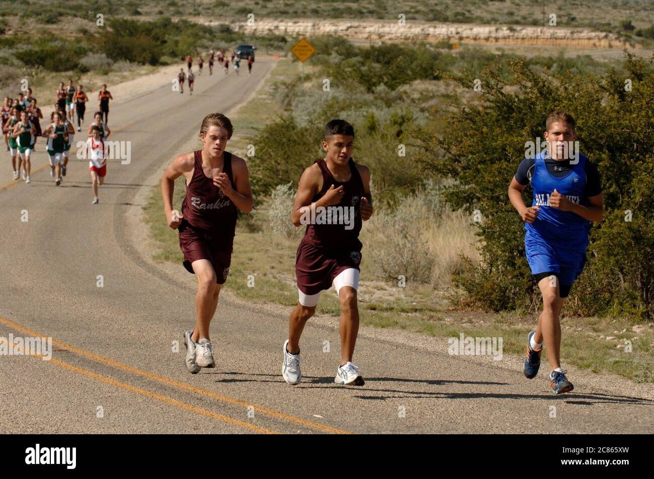Comstock, Texas October, 2005 West Texas high school runners tackle