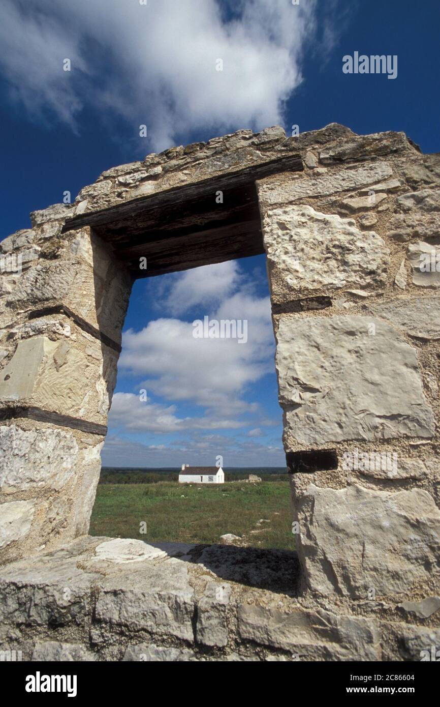 Menard County Texas USA, October 2005 Fort McKavett, longabandoned