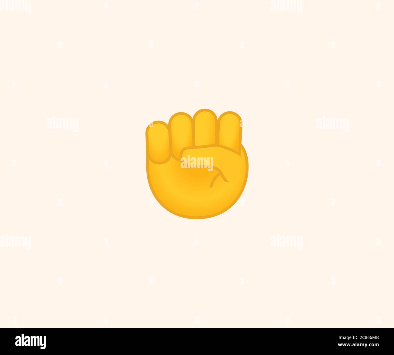 Raising Fist emoji vector isolated illustration. Raising Fist emoticon