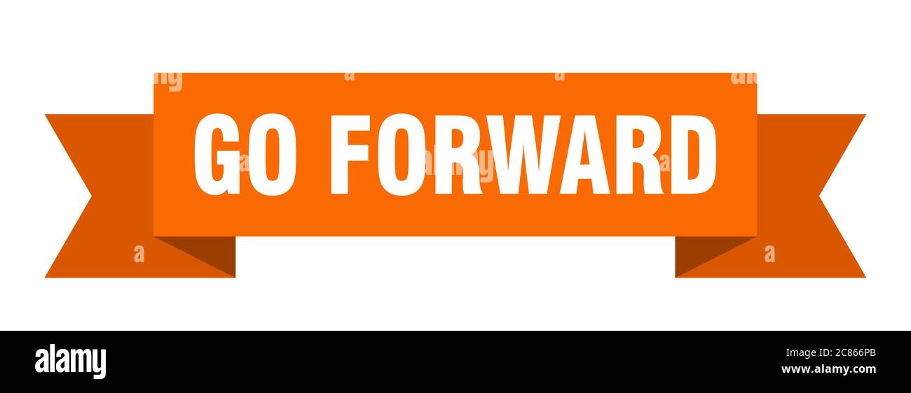 go forward ribbon. go forward paper band banner sign Stock Vector Image ...