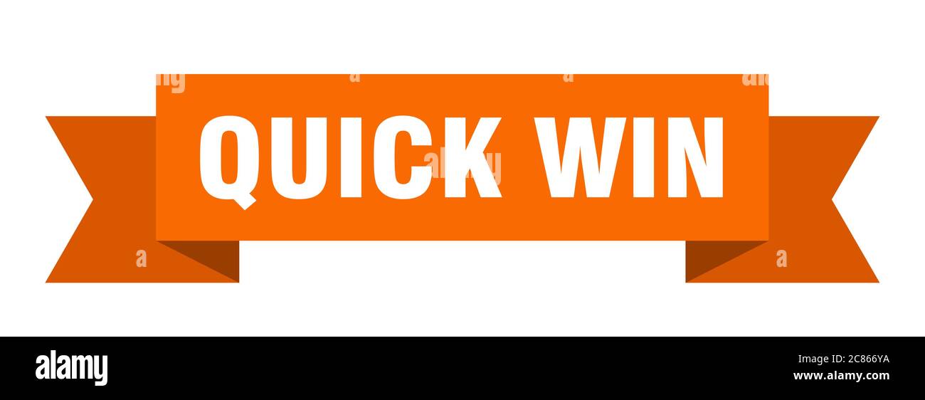 quick win ribbon. quick win paper band banner sign Stock Vector Image ...