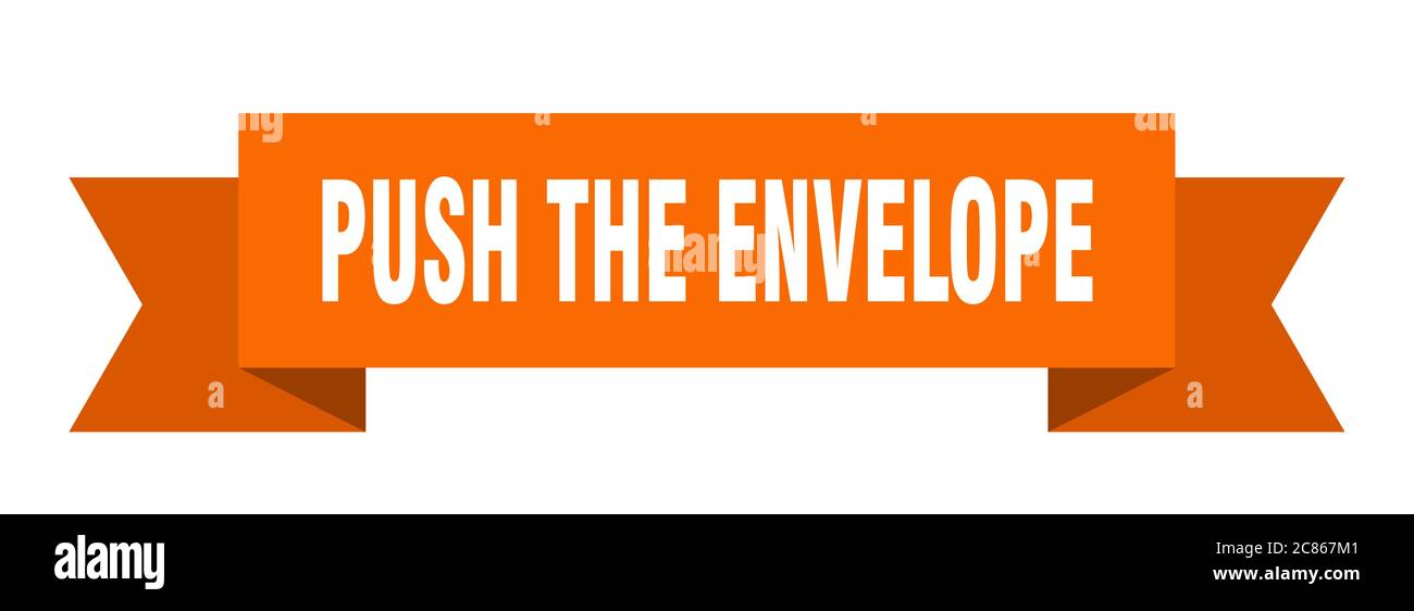 push the envelope ribbon. push the envelope paper band banner sign Stock Vector Image & Art Alamy