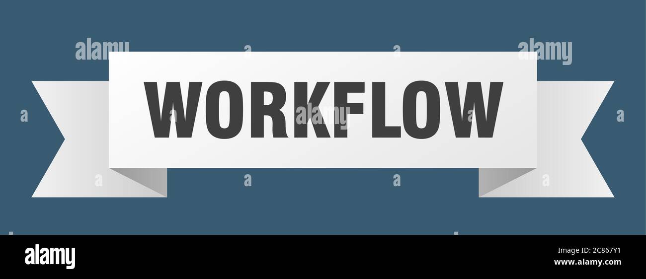 workflow ribbon. workflow paper band banner sign Stock Vector Image ...