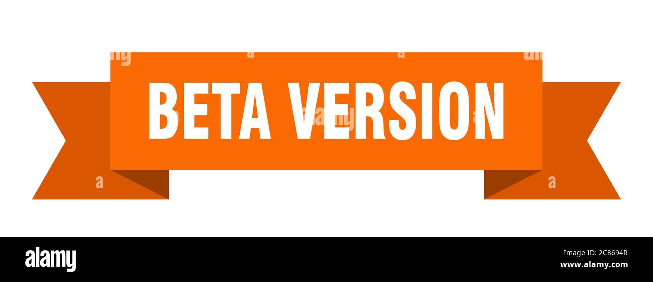 beta version ribbon. beta version paper band banner sign Stock Vector