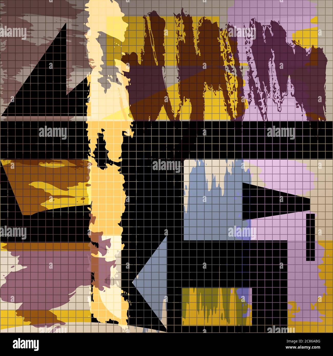 abstract geometric pattern background, with strokes and splashes Stock Vector