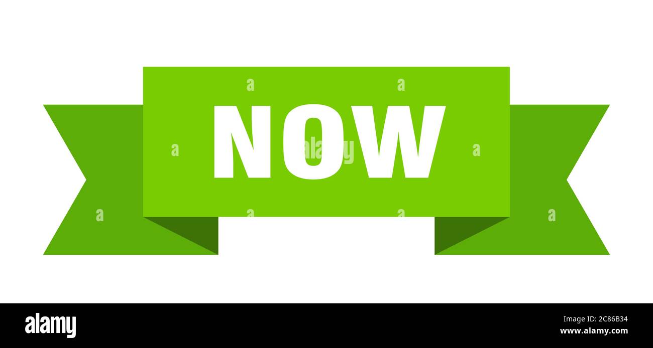 Now ribbon paper band Stock Vector Images - Alamy