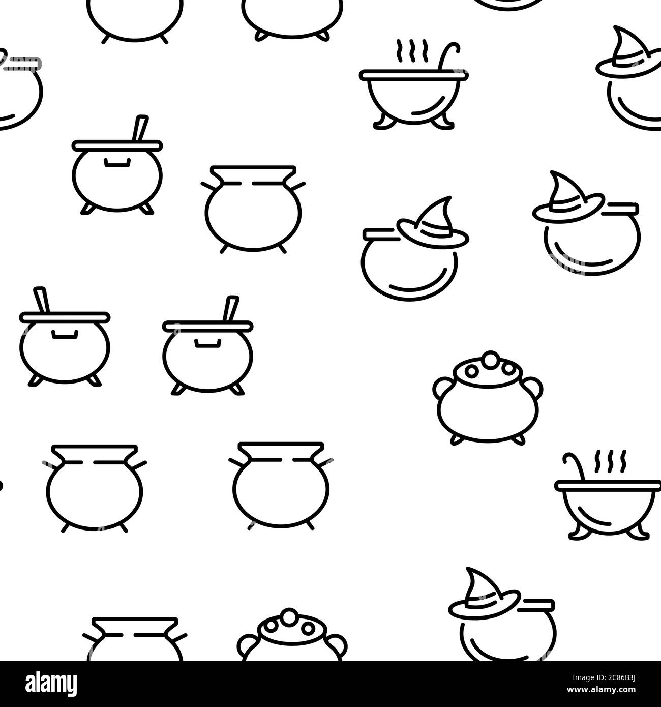 Cauldron Vector Seamless Pattern Stock Vector Image &amp; Art - Alamy