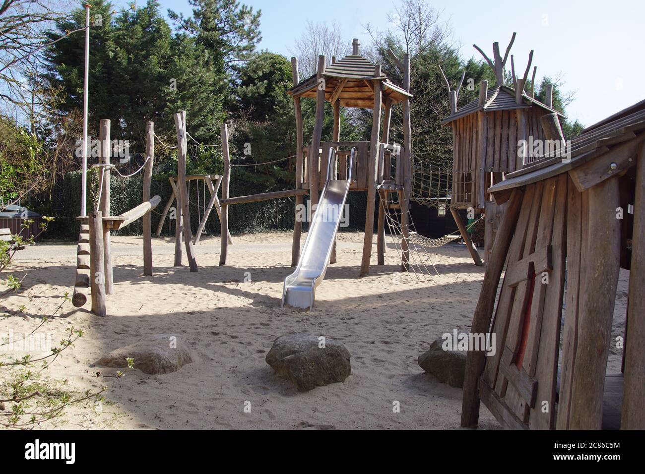 metal climbing frame and slide