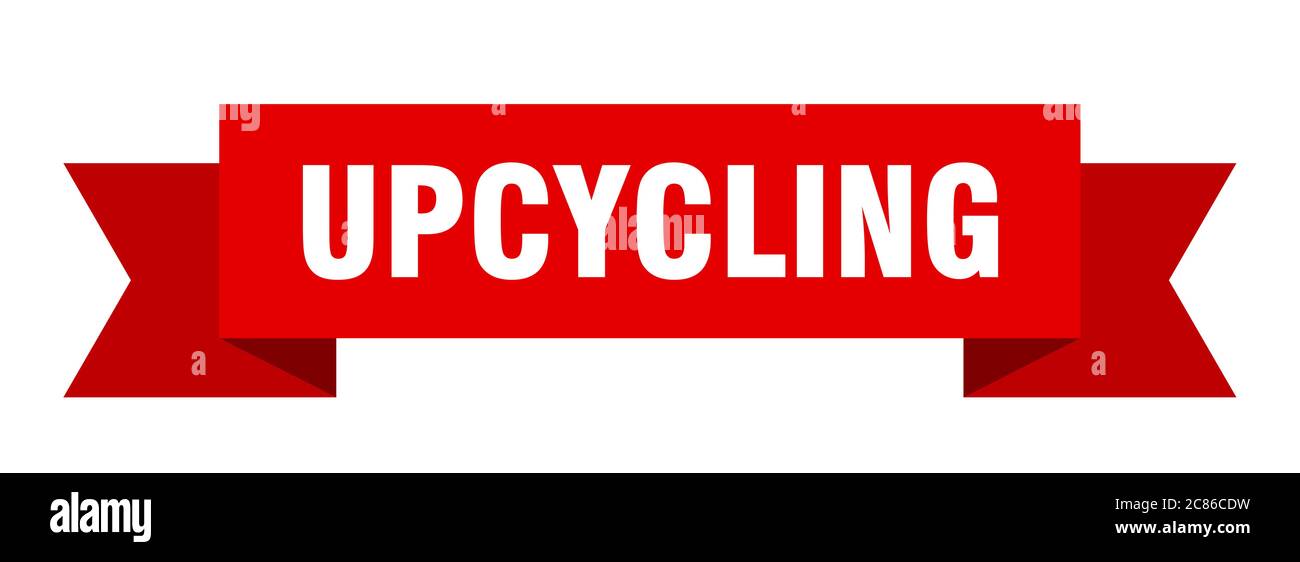 upcycling ribbon. upcycling paper band banner sign Stock Vector Image ...