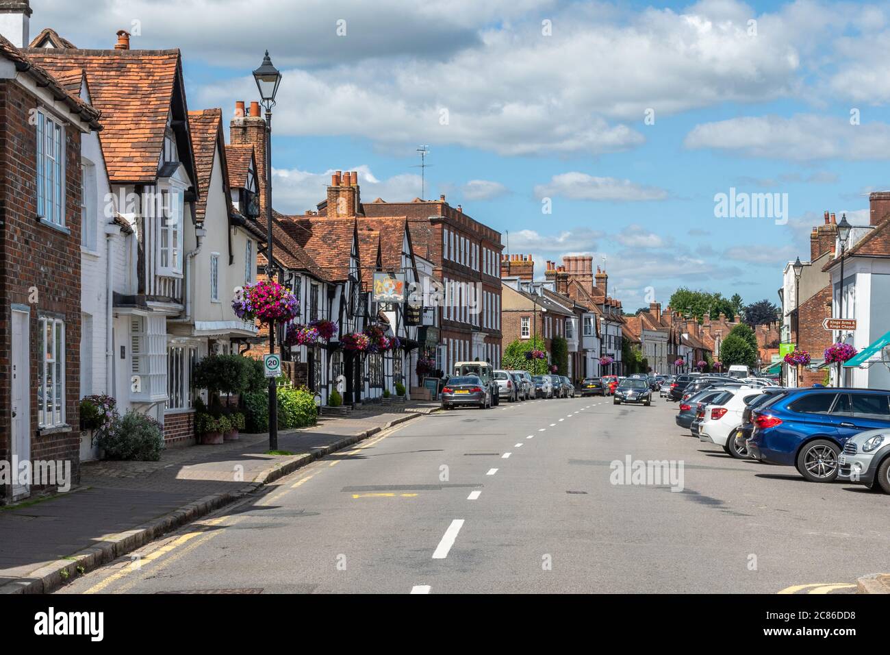 Amersham Old Town view of the High Street, Buckingshire, England, UK