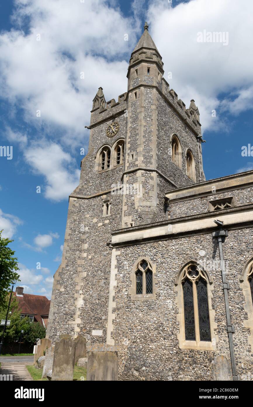 St Mary's Church in Old Amersham, Buckinghamshire, UK, a grade 1 listed building Stock Photo