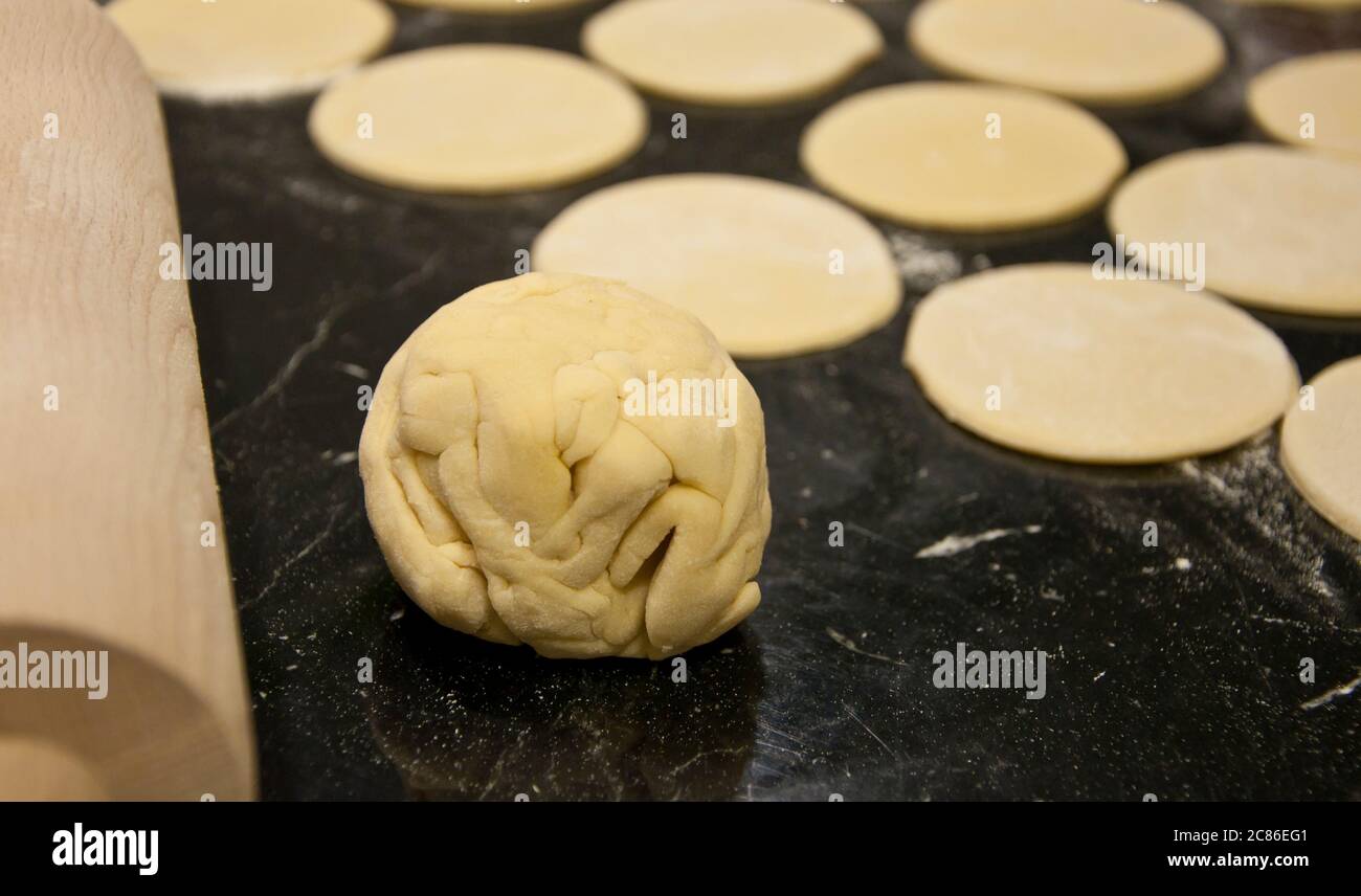 fresh dough for polish dumplings Stock Photo Alamy