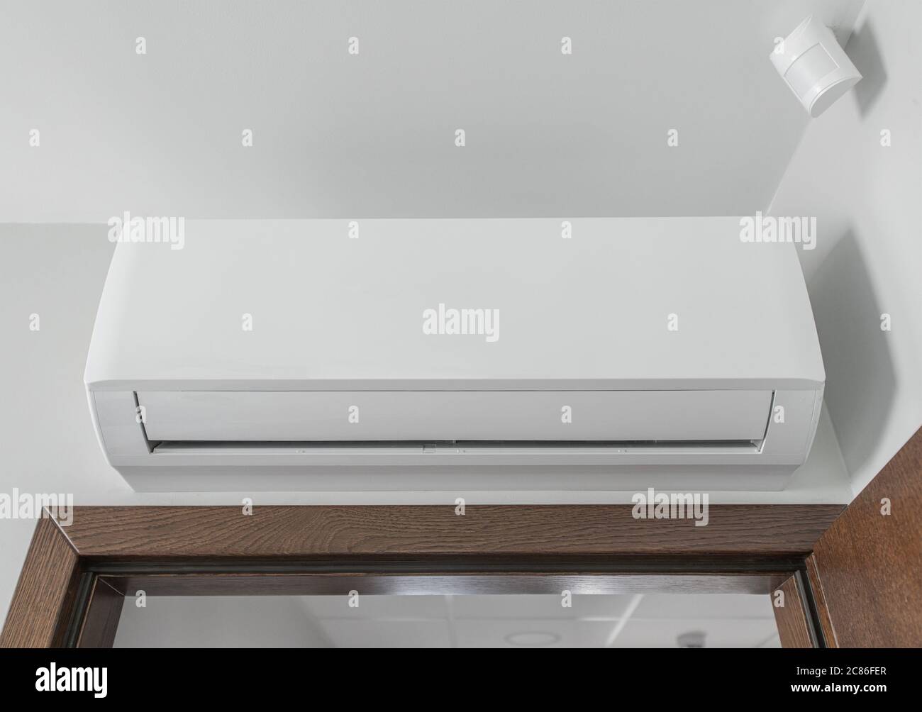 Air Conditioner Indoor Split Unit Under the Door. Residential Heating