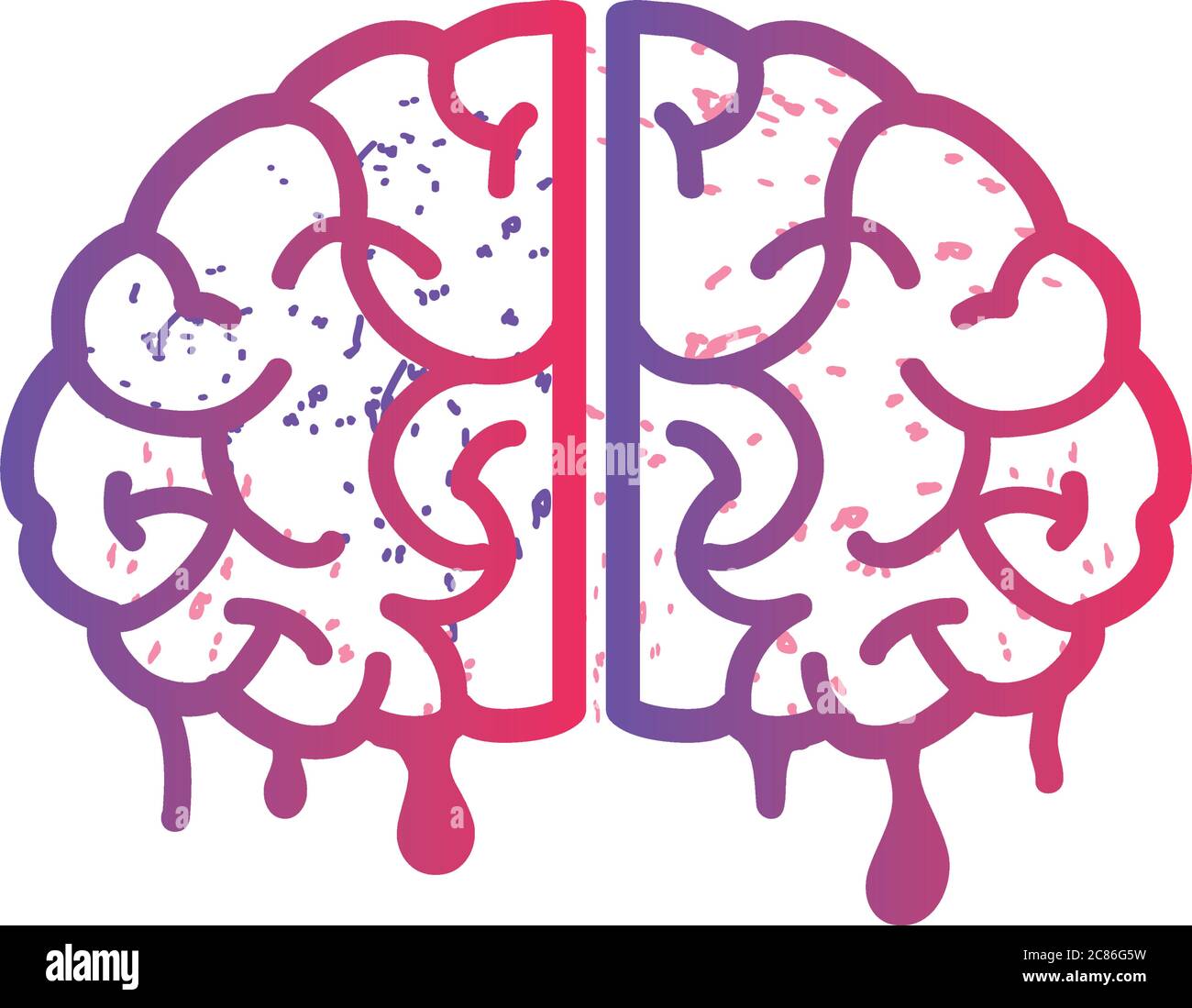 the human brain on white background vector illustration design Stock ...