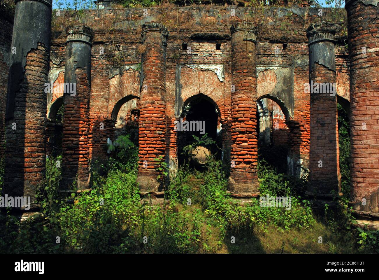 ruined bawali raj bari of west bengal india Stock Photo