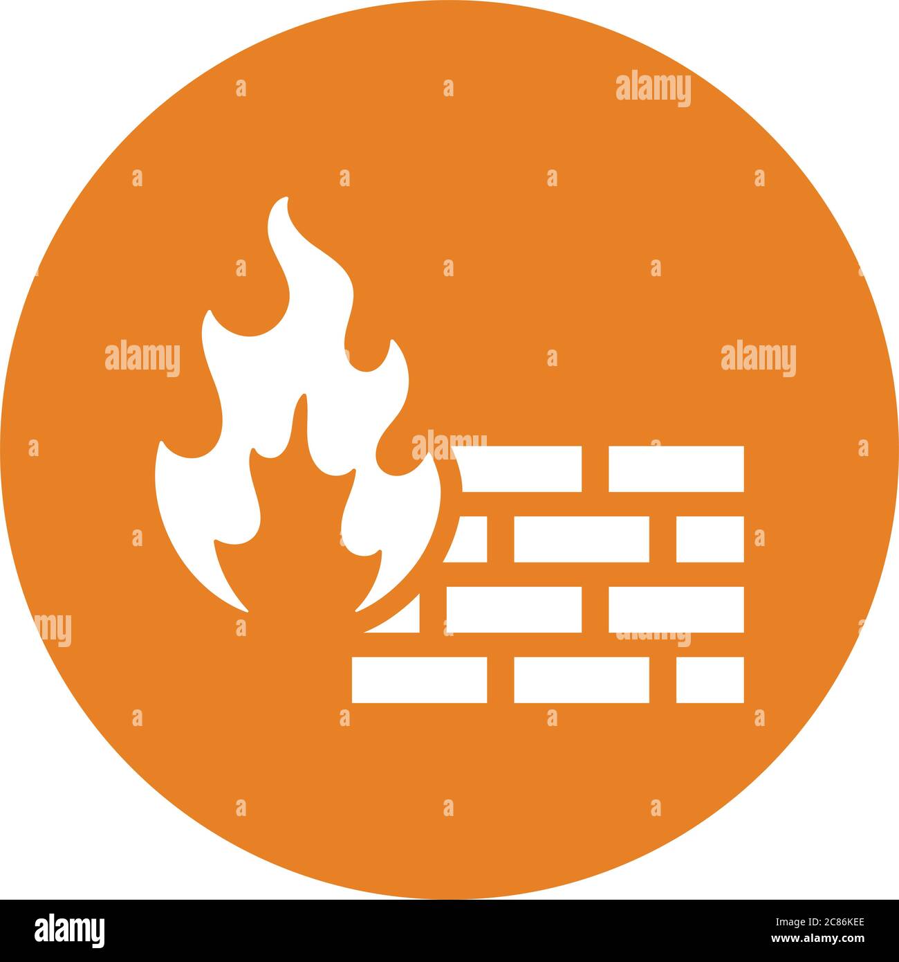 Firewall icon design. Use for commercial, print media, web or any type ...