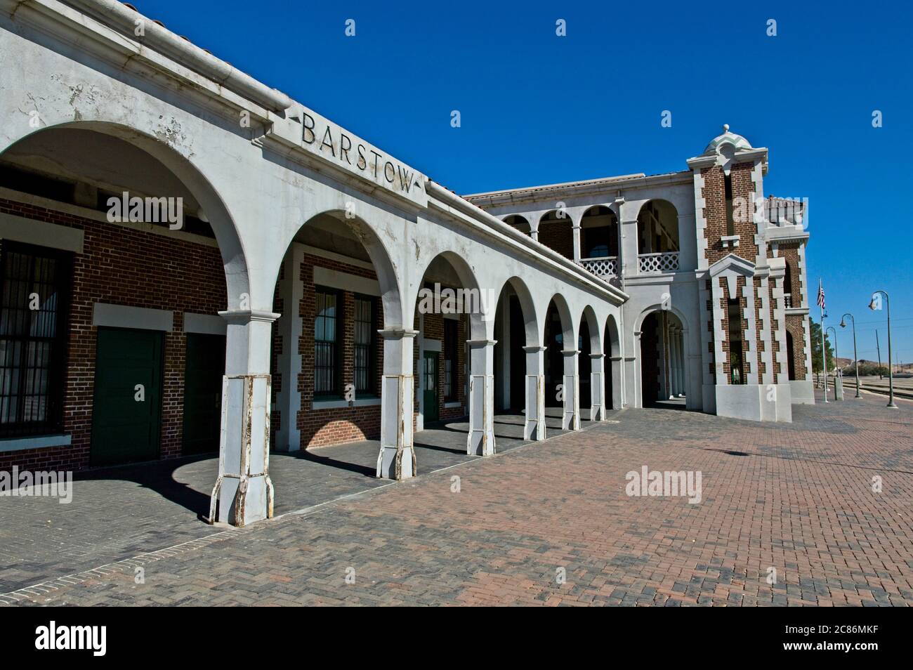 The old historical Barstow California Amtrak train station, Barstow California Stock Photo Alamy