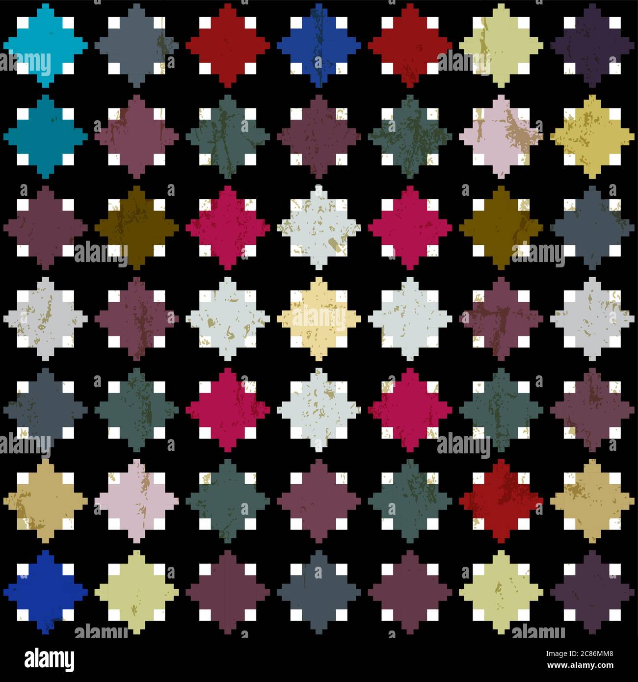 abstract pattern background, vintage/retro style, square ornament Stock Vector