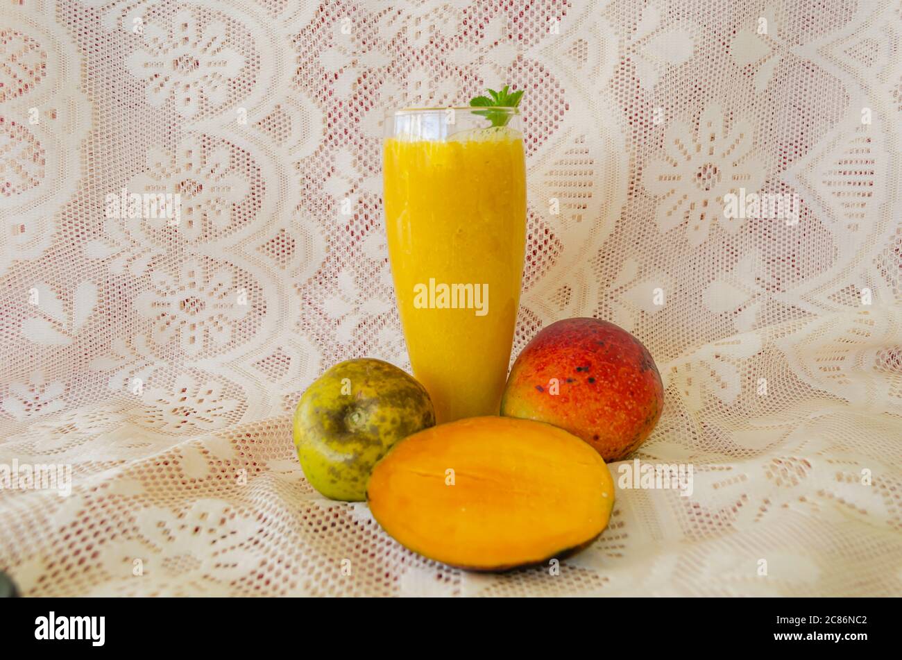 Mango And Mexican Apple Juice Stock Photo Alamy