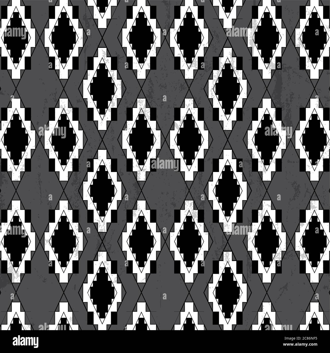 abstract geometric pattern background, with strokes and splashes, black and white Stock Vector