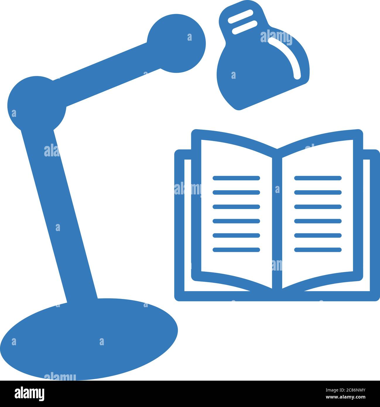 Reading book icon with table light. Beautiful design and fully editable vector for commercial, print media, web or any type of design projects. Stock Vector