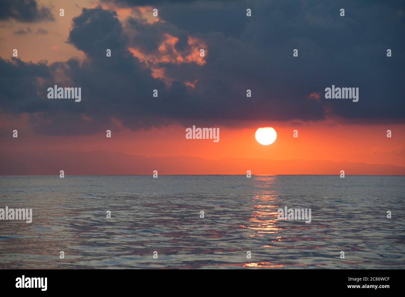 sunrise over southern Costa Rica, Central America ( Eastern Pacific Ocean ) Stock Photo