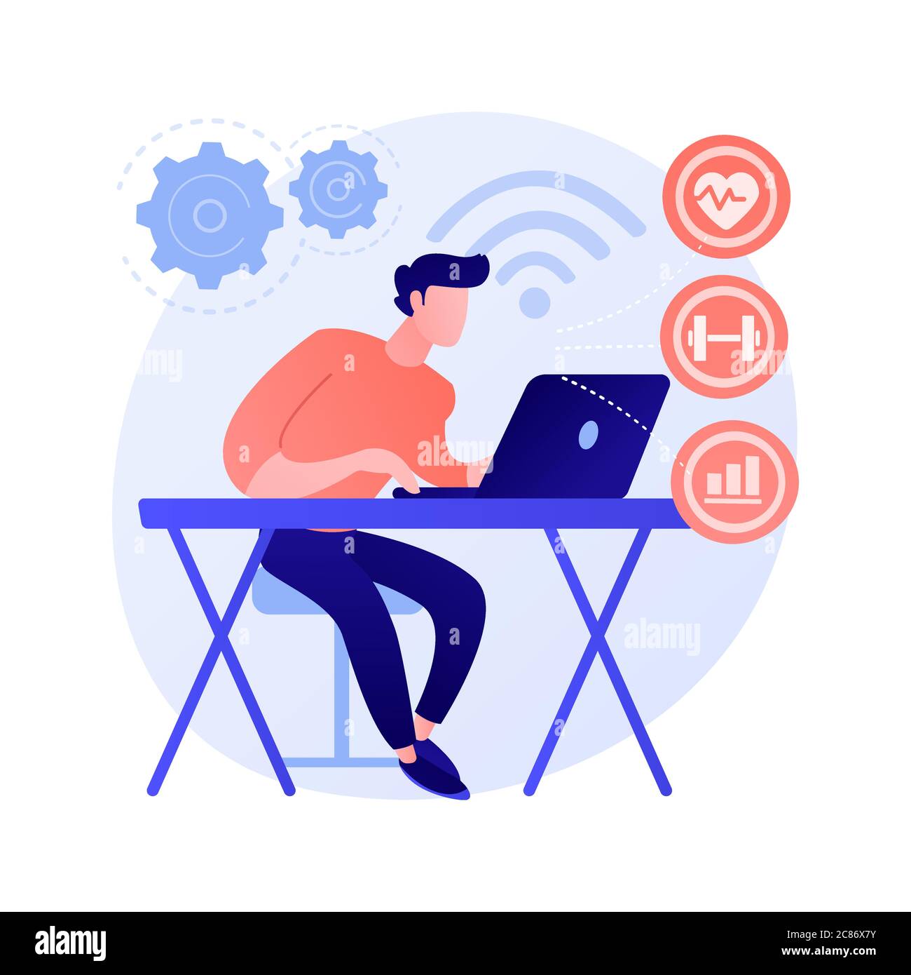 Health monitoring system vector concept metaphor Stock Vector Image ...