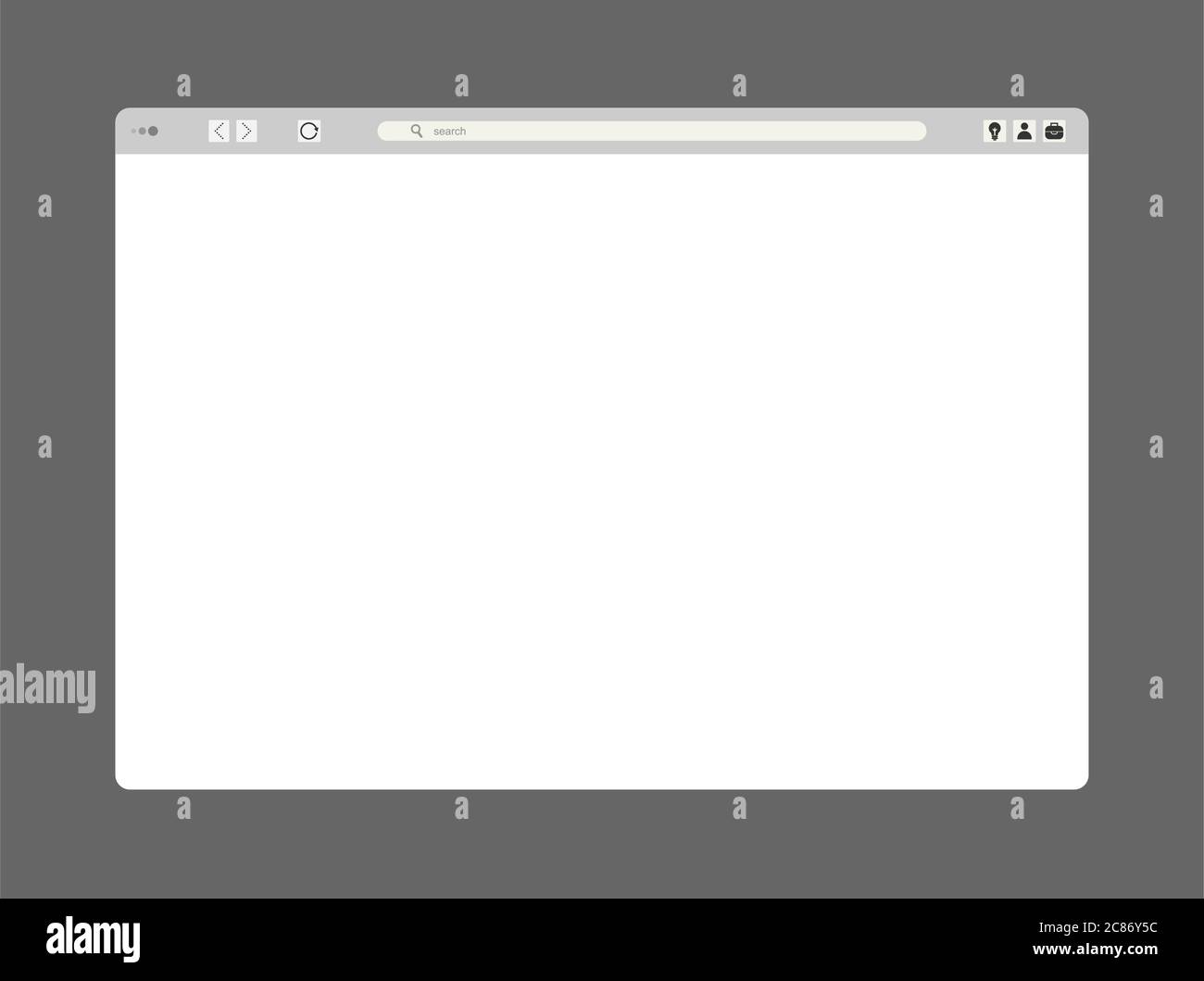 Simple flat vector browser window. Modern icon concept illustration . Stock Vector