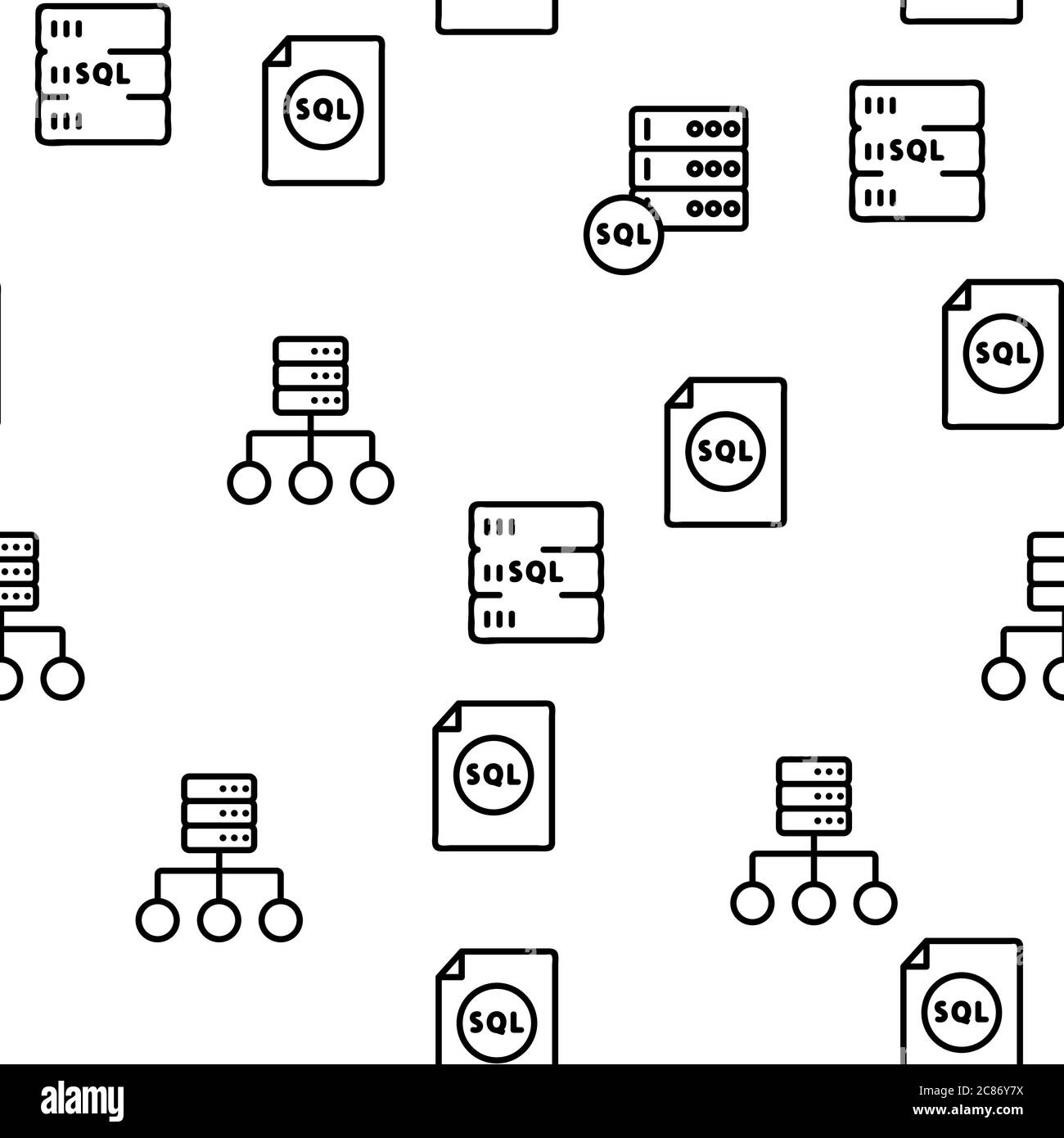 Sql Database Vector Seamless Pattern Stock Vector Image & Art - Alamy
