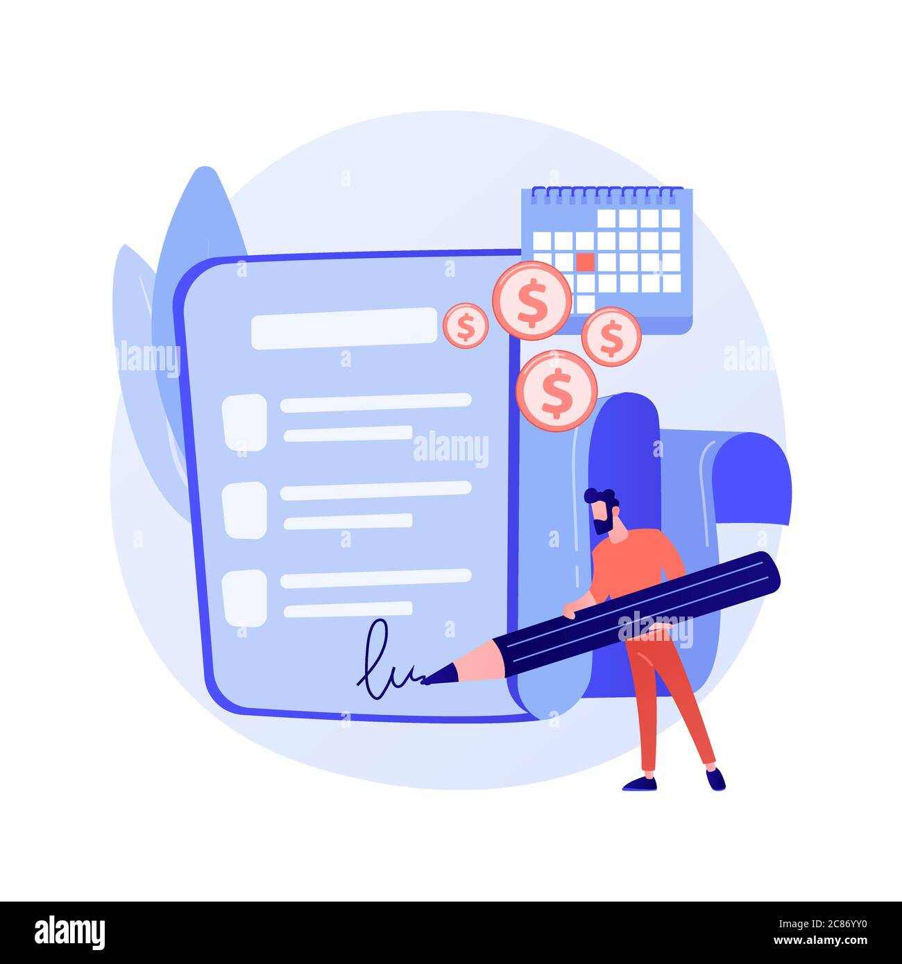 Signing contract vector concept metaphor Stock Vector Image & Art - Alamy