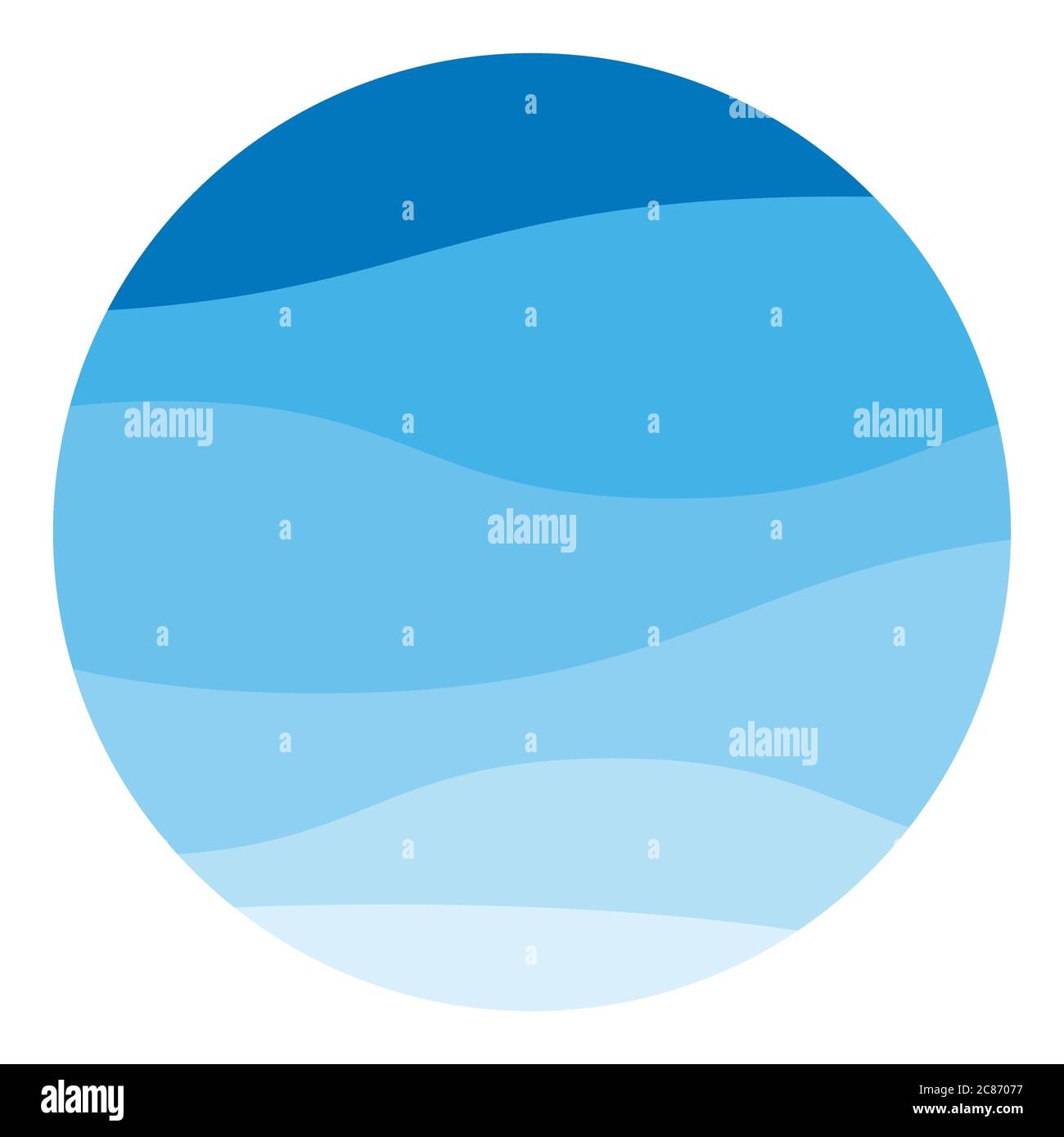 Blue zigzag wave line vector illustration. Aque graphic, abstract background.  Modern flat design . Stock Vector