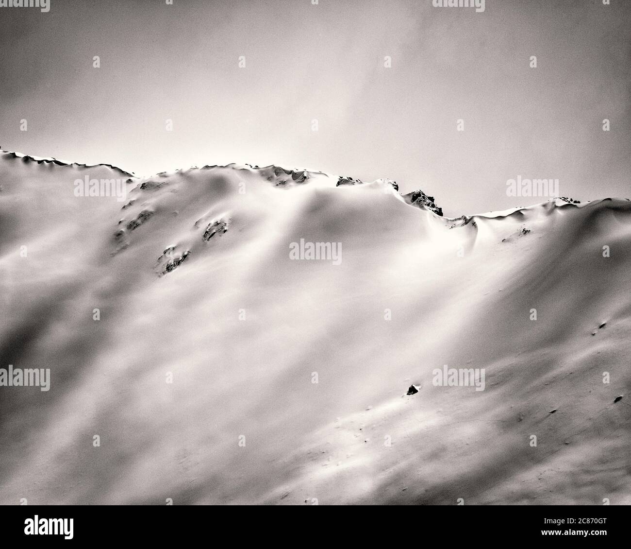 Snowy Mountain Ridge Stock Photo - Alamy