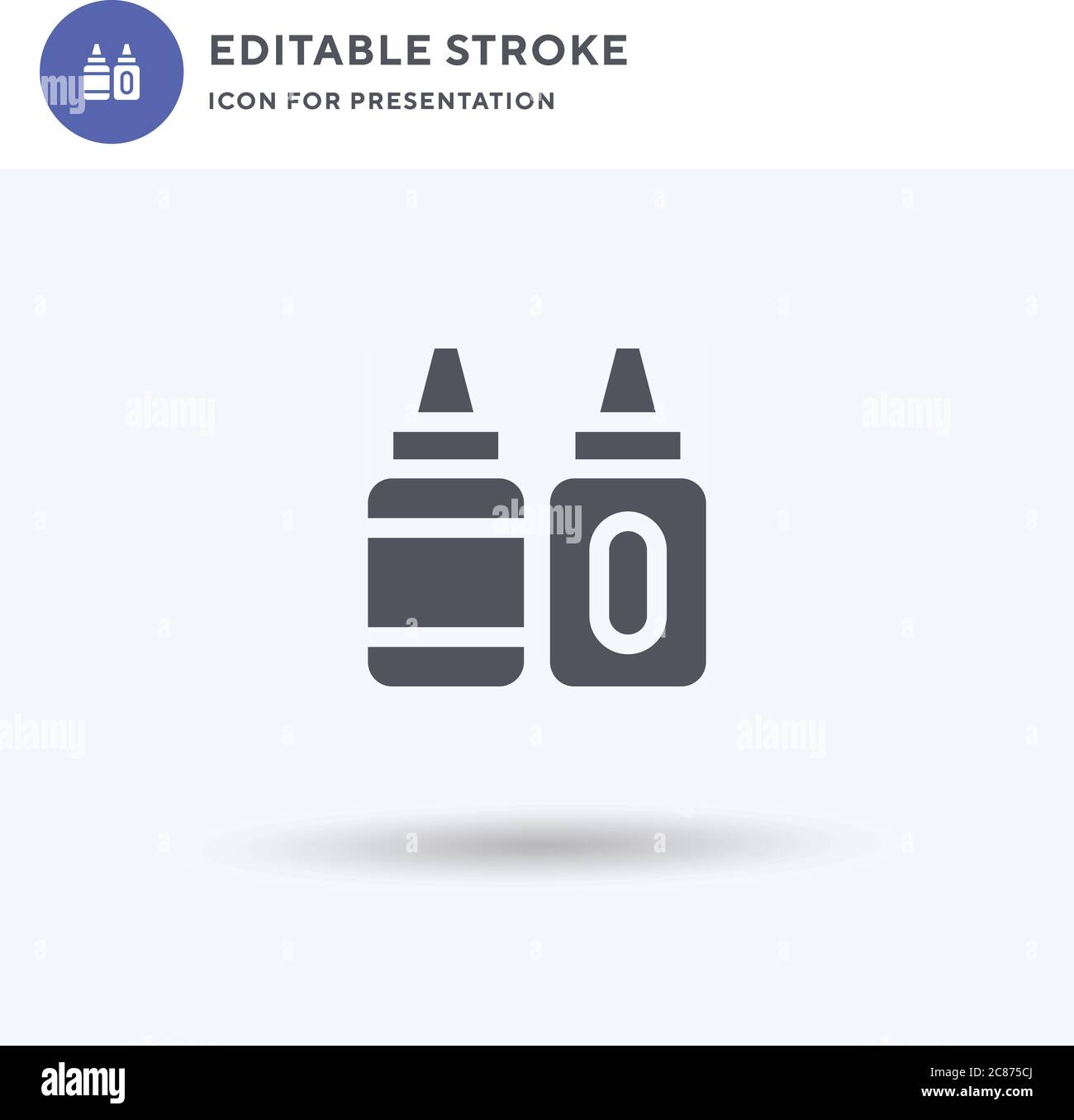 Sauce Bottle icon vector, filled flat sign, solid pictogram isolated on ...